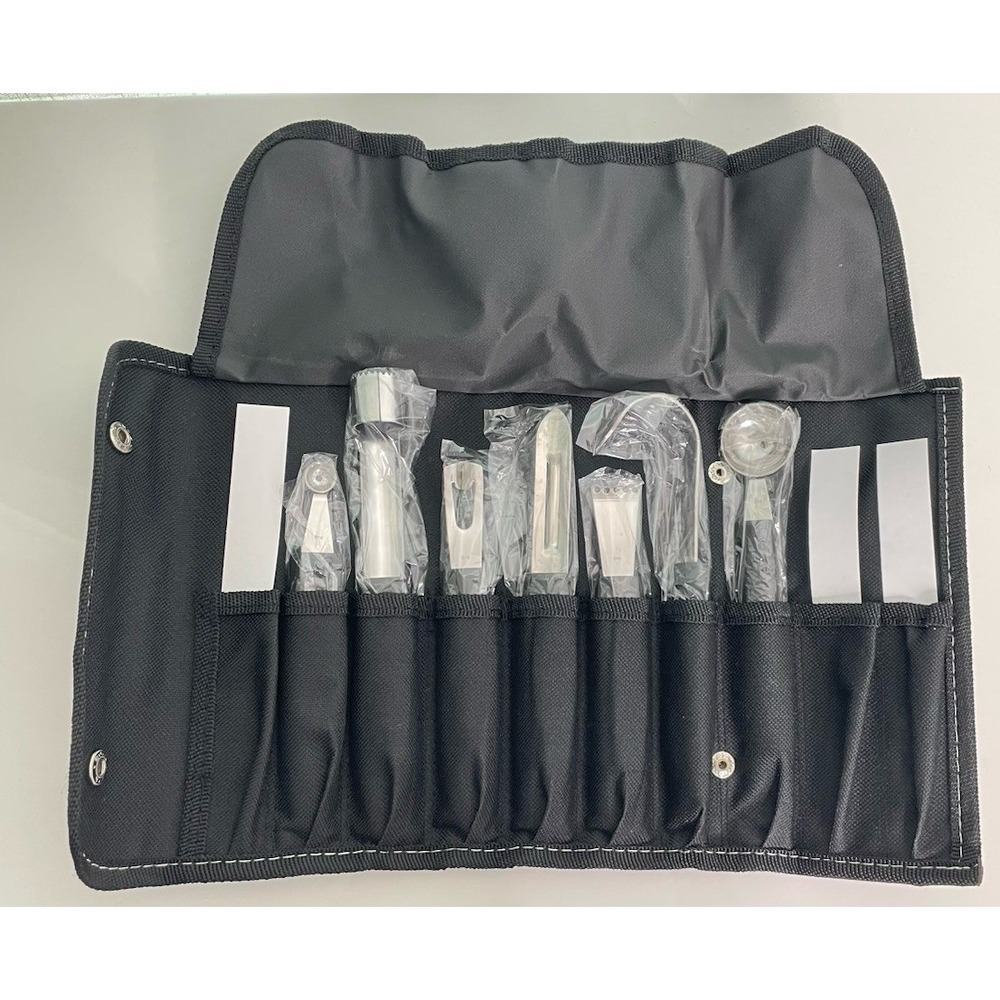 BergHOFF Essentials 8pc Stainless Steel Garnishing Tool Set with Case
